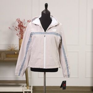 New Balance Women's Light Beige and Gray Hooded Jacket NWT